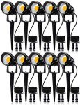 12W Low Voltage LED Garden Pathway Lights (10 Pack)