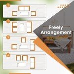 Devoko 4-Piece Outdoor Acacia Sofa Set, Beige