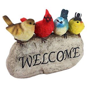 Birdy Welcome Garden Stone Statue by Design Toscano