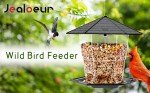 Hanging Black Bird Feeder for Wild Birds