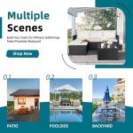 SUNLEI 3-Piece Outdoor Rattan Patio Furniture Set