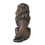 Bronze Guardian Lion Garden Statue, 20.5" H
