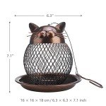 Cute Cat Shaped Squirrel Proof Bird Feeder