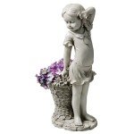 Frances Flower Girl Garden Statue with Planter