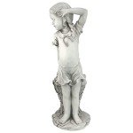 Frances Flower Girl Garden Statue with Planter