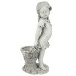 Frances Flower Girl Garden Statue with Planter