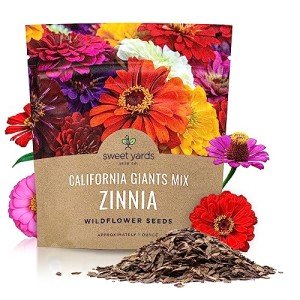 California Giants Zinnia Seeds - 1 Ounce Packet