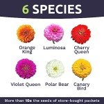 California Giants Zinnia Seeds - 1 Ounce Packet