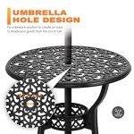 Nuu Garden 3-Piece Bistro Set with Cushions