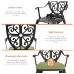 Nuu Garden 3-Piece Bistro Set with Cushions