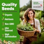 15 Organic Herb Seeds Variety Pack for Gardening