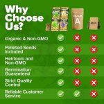 15 Organic Herb Seeds Variety Pack for Gardening