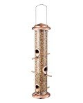 Copper Finish Hanging Bird Feeder for Outdoors