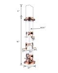 Copper Finish Hanging Bird Feeder for Outdoors