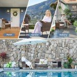 4-Piece Modern Wicker Patio Furniture Set