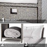 Pamapic 5-Piece Outdoor Wicker Chair Set