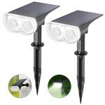 Linkind StarRay Solar Spot Lights - Cool White 2 Pack