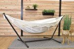 Vivere Double Hammock with Space-Saving Stand