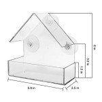 Clear Window Bird Feeder with Strong Suction Cups