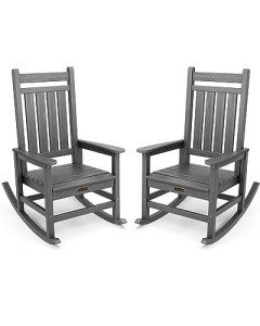 Outdoor Rocking Chair Set of 2 - Grey