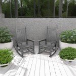 Outdoor Rocking Chair Set of 2 - Grey