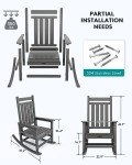 Outdoor Rocking Chair Set of 2 - Grey
