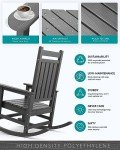 Outdoor Rocking Chair Set of 2 - Grey