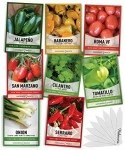 Heirloom Salsa Seed Pack: 8 Pepper & Tomato Varieties