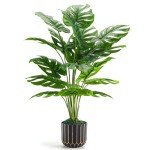 28'' Tall Faux Monstera Plant for Home Decor