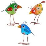 Outdoor Metal Bird Statues - Garden Décor Set