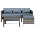 3-Piece All-Weather Patio Furniture Set with Cushions