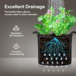 VIVOSUN 5-Pack Heavy Duty Plant Grow Bags