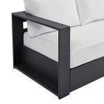 Tahoe Outdoor Patio Aluminum and Rattan Sofa