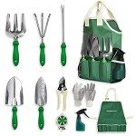 11-Piece Garden Tool Set with Tote Bag & Apron