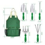 11-Piece Garden Tool Set with Tote Bag & Apron