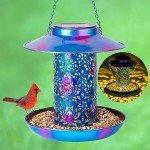 Hanging Waterproof Metal Solar Bird Feeder