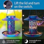 Hanging Waterproof Metal Solar Bird Feeder