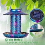 Hanging Waterproof Metal Solar Bird Feeder