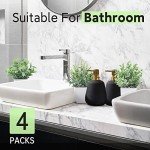 4-Pack Mini Fake Potted Greenery Plants