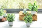 4-Pack Mini Fake Potted Greenery Plants
