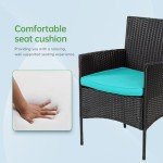 Modular 4-Piece Outdoor Wicker Furniture Set