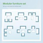Modular 4-Piece Outdoor Wicker Furniture Set