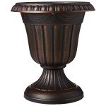 Brushed Copper 15" Classic Plastic Urn Planter
