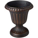 Brushed Copper 15" Classic Plastic Urn Planter