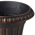 Brushed Copper 15" Classic Plastic Urn Planter