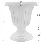 Brushed Copper 15" Classic Plastic Urn Planter