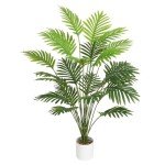 28" Faux Palm Tree in White Pot
