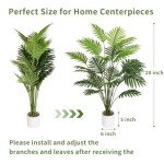 28" Faux Palm Tree in White Pot