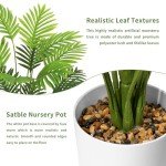 28" Faux Palm Tree in White Pot