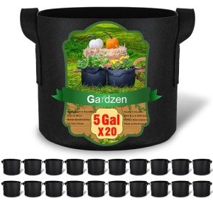20-Pack 5 Gallon Fabric Grow Bags with Handles